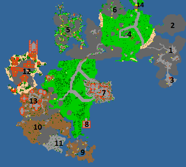 Asylum Hunting Areas Map
